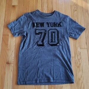 NEW YORK Ladies T-Shirt Grey with Black Lettering Size S/P By Brooklyn Calling
